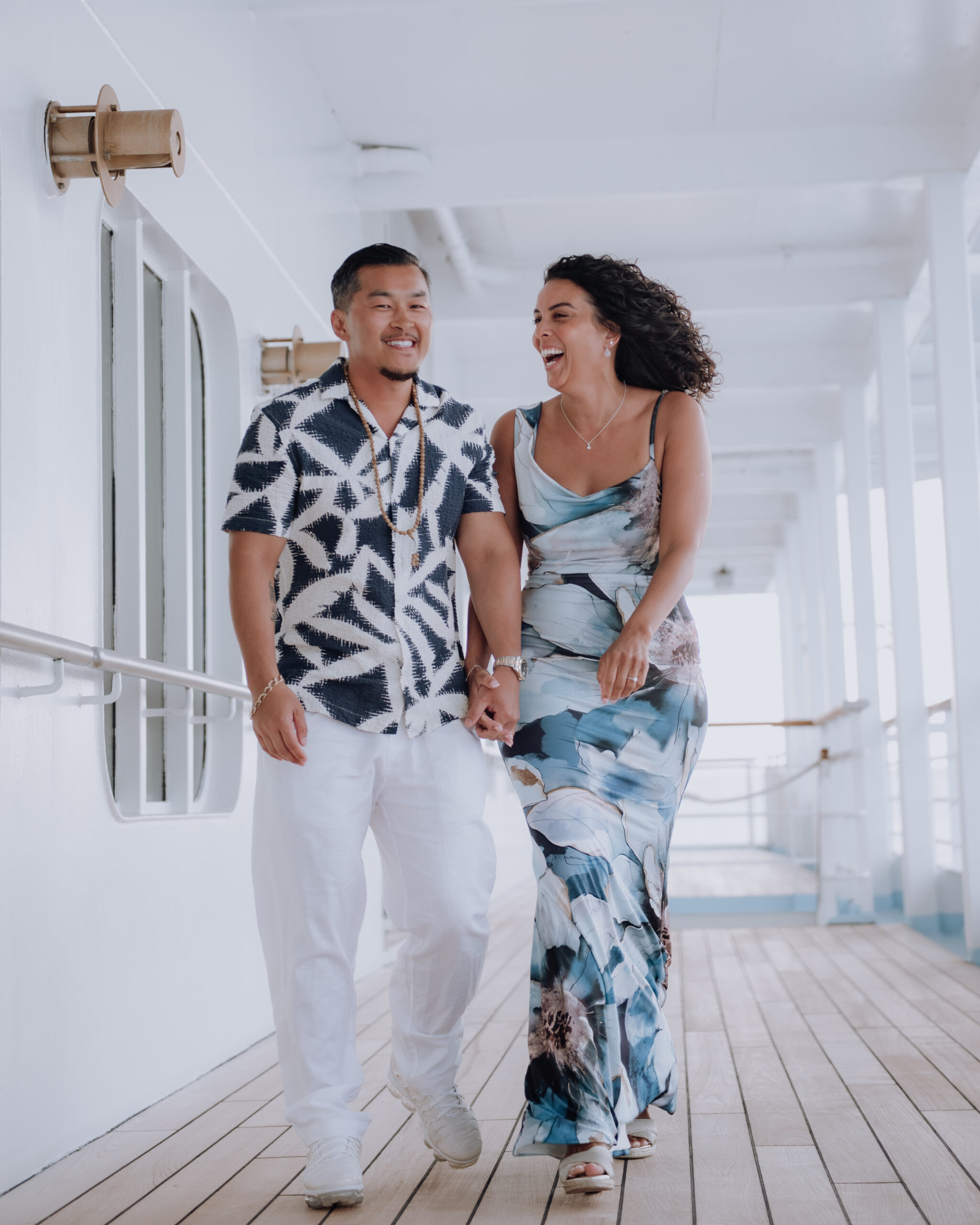Join the Beyond Global Travel Community – Start Your Travel Business Two travel agents walking on a cruise deck, connecting and collaborating as part of the Beyond Global Travel community.
